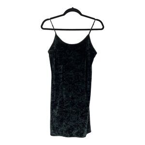 Victoria's Secret Size XS Crushed Velvet Slip Dress Green Adjustable